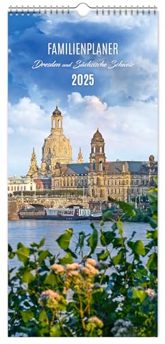 Familienplaner Dresden und Sächsische Schweiz 2025: Einschreibkalender | 20 x 44 cm | weißes Kalendarium von K4Verlag