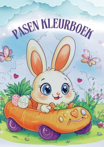 Pasen Kleurboek: 52 grote, gemakkelijk in te kleuren illustraties met lentebloemen, vrolijke konijntjes, kleurrijke eieren en meer voor kinderen van 2 tot 8 jaar von Bookmundo