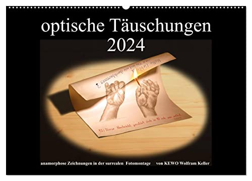 optische Täuschungen 2024 (Wandkalender 2024 DIN A2 quer), CALVENDO Monatskalender