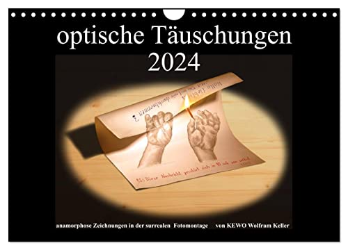 optische Täuschungen 2024 (Wandkalender 2024 DIN A4 quer), CALVENDO Monatskalender