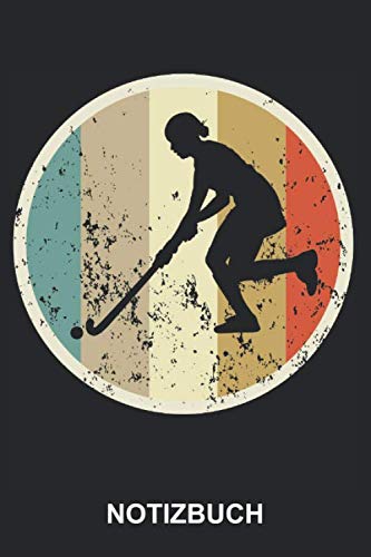 Notizbuch: Feldhockey Fieldhockey Hockey Spielerin Hockeyspielerin Sport Retro Vintage Grunge Style | Notizbuch, Tagebuch, Notizheft, Schreibheft | ca. A5 mit Linien | 120 Seiten liniert | Softcover