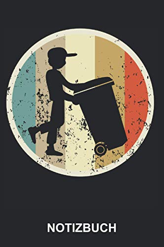 Notizbuch: Müllmann Mülltonne Müllabfuhr Beruf Abfall Müll Müllfahrer Müllentsorgung | Retro Vintage Grunge Style Tagebuch, Notizheft, Schreibheft | ca. A5 mit Linien | 120 Seiten liniert | Softcover