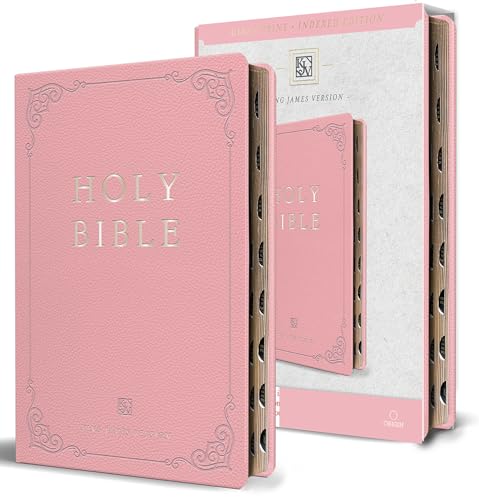KJV Holy Bible, Giant Print Thinline Large format, Pink Premium Imitation Leathe r with Ribbon Marker, Red Letter, and Thumb Index: King James ... Large Format, Red Letter, and Thumb Index von Origin