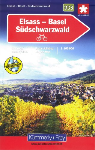 Kümmerly & Frey Karten, Elsass, Basel, Südschwarzwald: Velokarte, Massstab 1:100000 (Kümmerly+Frey Velokarten)