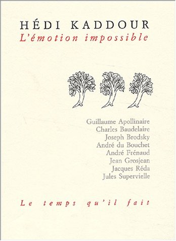 L' Émotion impossible: Lectures de poésie