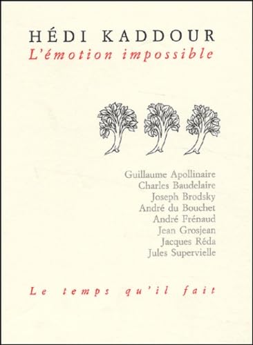 L' Émotion impossible: Lectures de poésie