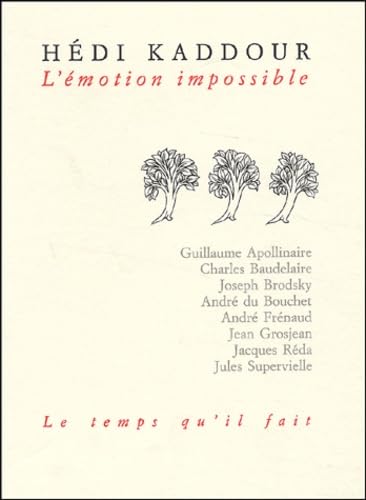 L' Émotion impossible: Lectures de poésie