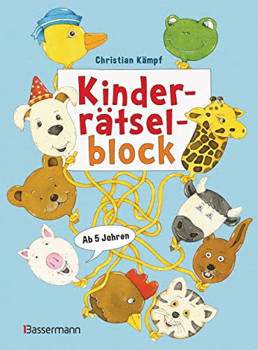 Kinderrätselblock. Ab 5 Jahren: Labyrinthe, Suchbilder, Punkt-zu-Punkt u.v.m.