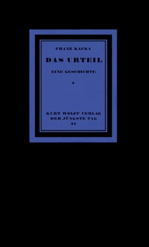 Das Urteil: Faksimilenachdruck der Erstausgabe des Buchdrucks von 1916 (Historisch-Kritische Franz Kafka-Ausgabe - Supplementa)