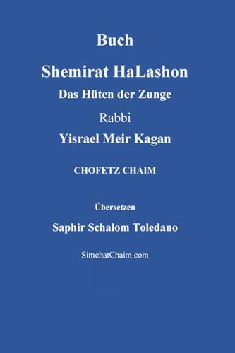 Buch Shemirat HaLashon - Das Hüten der Zunge von Judaism