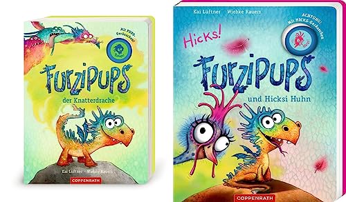 Furzipups + Hicksi Huhn als Pappbilderbuch + 1 exklusives Postkartenset