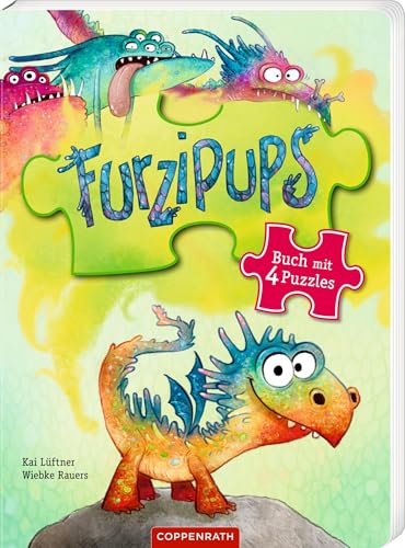 Furzipups: Buch mit 4 Puzzles: Gereimtes Puzzlebuch ab 24 Monaten mit 4 Puzzeln (4-, 6-,9- und 12-teilig) und Knatterdrachen-Pups-Geräuschen von Coppenrath Verlag GmbH & Co. KG