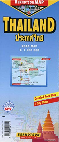 Thailand 1: 1 500 000 +++ Bangkok+, Time Zone (Road Map/Landkarte) [Folded Map/Faltkarte] (BerndtsonMAP)