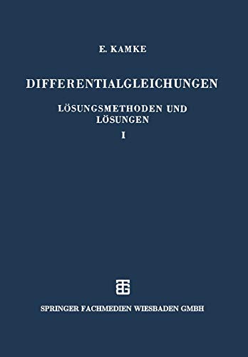 Differentialgleichungen Lösungsmethoden und Lösungen (German Edition) von Vieweg+Teubner Verlag