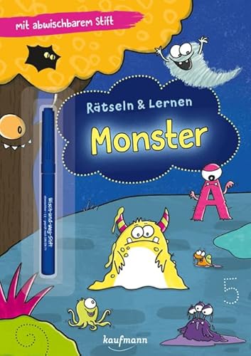 Rätseln & Lernen – Monster: mit abwischbarem Stift (Übungen für die Vorschule: Rätseln & Lernen mit abwischbarem Stift) von Kaufmann Ernst Vlg GmbH