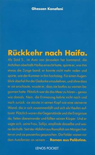 Rückkehr nach Haifa: Roman aus Palästina (LP)