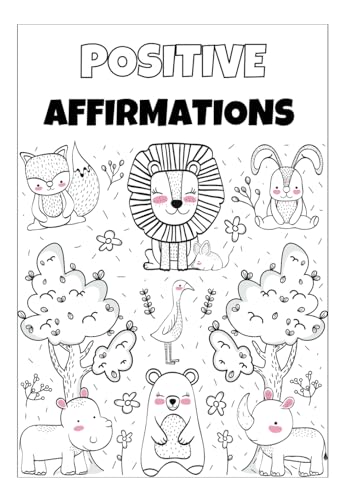 WildLife Positive Affirmations: Coloring Book in Grayscale Cartoon von Independently published