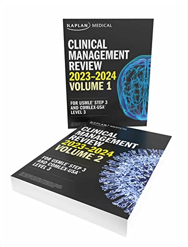 Clinical Management Complete 2-Book Subject Review 2023-2024: Lecture Notes for USMLE Step 3 and COMLEX-USA Level 3 (USMLE Prep) von Kaplan Test Prep