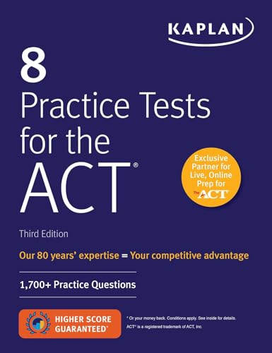 8 Practice Tests for the ACT: 1,700+ Practice Questions (Kaplan Test Prep) von Kaplan Publishing