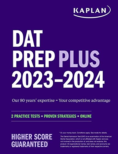 DAT Prep Plus 2023-2024: 2 Practice Tests + Proven Strategies + Online (Kaplan Test Prep) von Kaplan Test Prep