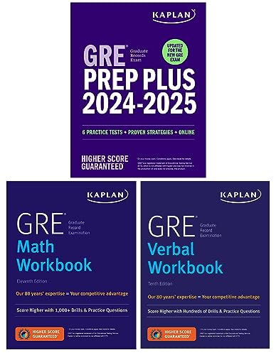 GRE Complete 2024-2025 - Updated for the New GRE: 3-Book Set Includes 6 Practice Tests + Live Class Sessions + 2500 Practice Questions: Updated For ... Proven Strategies + Online (Kaplan Test Prep)