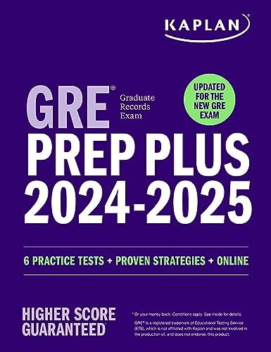 GRE Prep Plus 2024-2025 - Updated for the New GRE: 6 Practice Tests + Live Classes + Online Question Bank and Video Explanations (Kaplan Test Prep) von Kaplan Test Prep