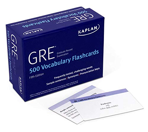 GRE Vocabulary Flashcards + Online Access to Review Your Cards, a Practice Test, and Video Tutorials (Kaplan Test Prep)