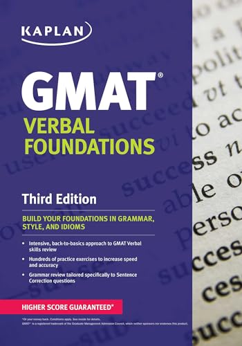 Kaplan GMAT Verbal Foundations (Kaplan Test Prep)