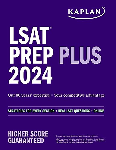 LSAT Prep Plus 2024: Strategies for Every Section + Real LSAT Questions + Online: With "New Section" (Kaplan Test Prep)