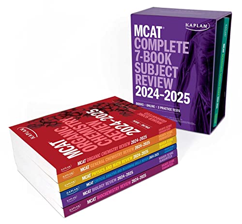 MCAT Complete 7-Book Subject Review 2024-2025, Set Includes Books, Online Prep, 3 Practice Tests: Books + Online + 3 Practice Tests (Kaplan Test Prep)