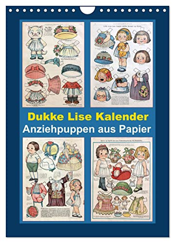 Dukke Lise Kalender - Anziehpuppen aus Papier (Wandkalender 2024 DIN A4 hoch), CALVENDO Monatskalender
