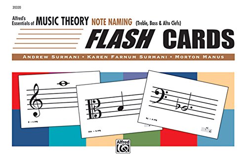 Alfred's Essentials of Music Theory Note Naming Flash Cards: Treble, Bass & Alto Clefs
