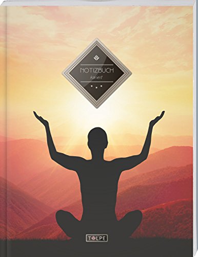 TULPE Kariertes Notizbuch A4 „C050 Meditation“ (140+ Seiten, Vintage Softcover, Doppelrand, Seitenzahlen, Register - Dickes Notizheft, Matheheft, ... Schulheft, Tagebuch, Kariertes Heft Nr 26)