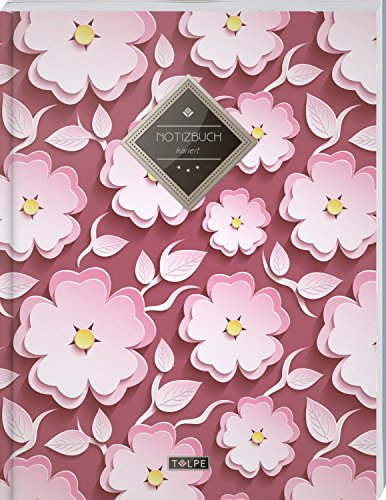 TULPE Kariertes Notizbuch A4 „C066 Flowers“ (140+ Seiten, Vintage Softcover, Doppelrand, Seitenzahlen, Register - Dickes Notizheft, Matheheft, Skizzenbuch, Schulheft, Tagebuch, Kariertes Heft Nr 26) von CreateSpace Independent Publishing Platform