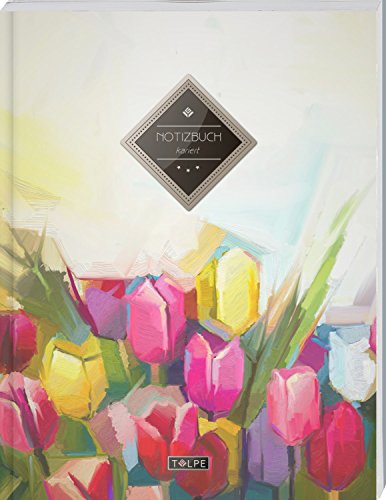 TULPE Kariertes Notizbuch A4 „C094 Tulpenbeet“ (140+ Seiten, Vintage Softcover, Doppelrand, Seitenzahlen, Register - Dickes Notizheft, Matheheft, ... Schulheft, Tagebuch, Kariertes Heft Nr 26) von CreateSpace Independent Publishing Platform