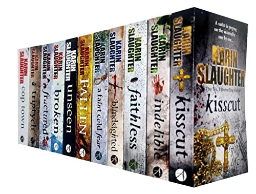 Karin Slaughter Will Trent and Grant County Series 11 Books Collection Set (Triptych, Cop Town, Fractured, Fallen, Indelible, Broken, Unseen, Kisscut, Faithless and More)