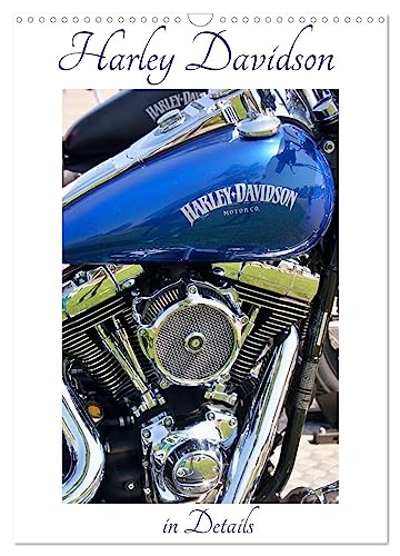 Harley Davidson in Details (Wandkalender 2024 DIN A3 hoch), CALVENDO Monatskalender von CALVENDO