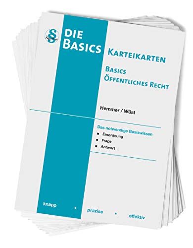 30000 - Karten Basics - Öffentliches Recht: Karteikarten (Karteikarten - Öffentliches Recht) von Hemmer-Wuest