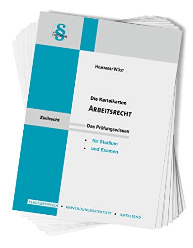 31000 - Karten Arbeitsrecht (Karteikarten - Zivilrecht) von Hemmer-Wuest