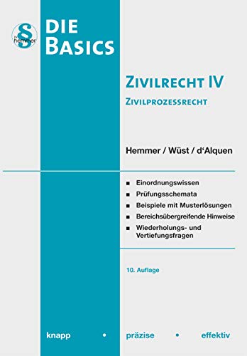 11440 - Skript Basics - Zivilrecht IV - Zivilprozessrecht (Skripten - Zivilrecht) von Hemmer-Wuest