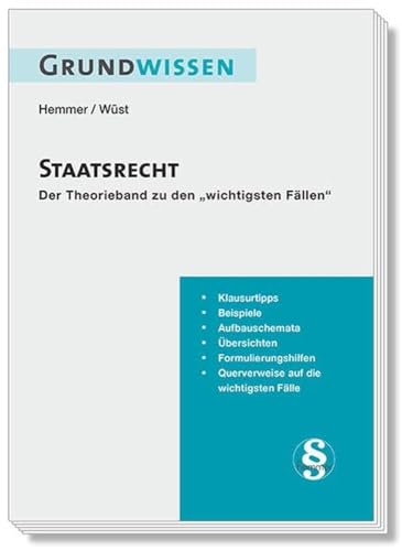10600 - Skript Grundwissen Öffentliches Recht - Staatsrecht: Theorieband zu "Die 32 wichtigsten Fälle - Staatsrecht": Theorieband zu den 32 ... Staatsrecht (Skripten - Öffentliches Recht)
