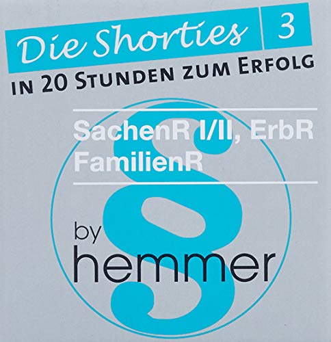 Shorties Box 3 - SachenR, ErbR, FamR. Minikarteikarten: In 20 Stunden zum Erfolg. In Fragen und Antworten (Karteikarten - Zivilrecht)