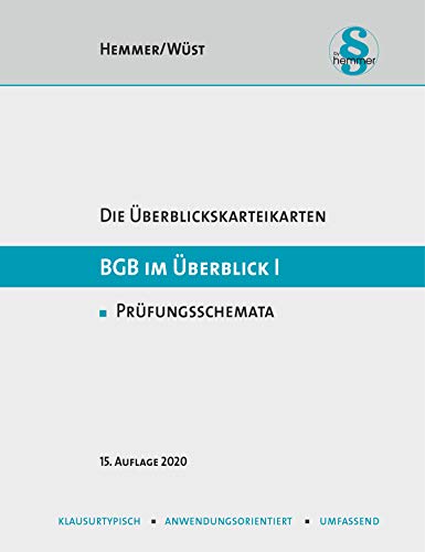 Überblickskarteikarten - BGB im Überblick I (Zivilrecht) (Karteikarten - Zivilrecht) von Hemmer-Wuest
