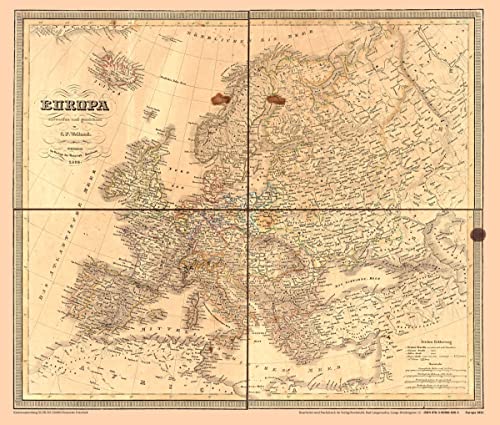 Historische Karte: EUROPAKARTE – Europa 1832 [gerollt] von Verlag Rockstuhl