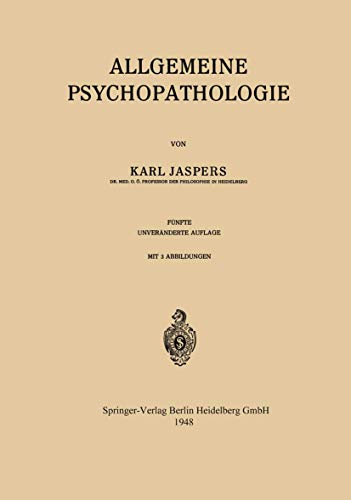 Allgemeine Psychopathologie von Springer