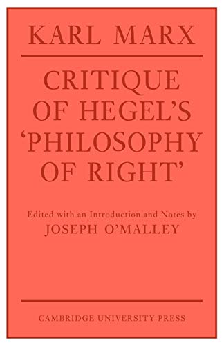 Critique of Hegel's 'Philosophy Of Right'