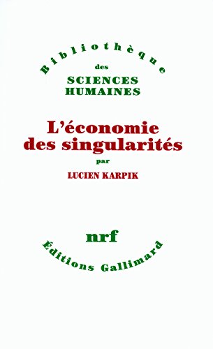 L'économie des singularités von GALLIMARD