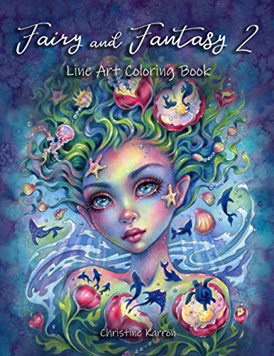 Fairy and Fantasy 2 Line Art Coloring Book