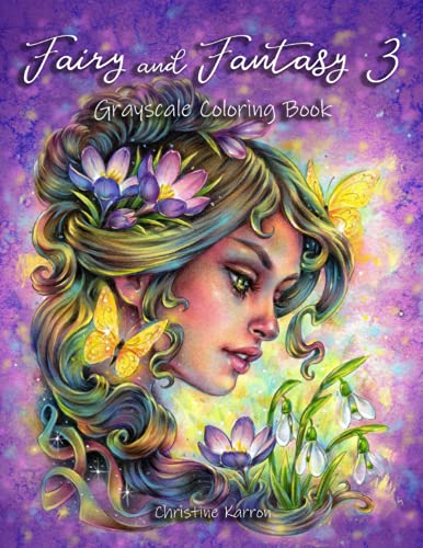 Fairy and Fantasy 3 Grayscale Coloring Book