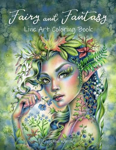 Fairy and Fantasy Line Art Coloring Book von Independently published